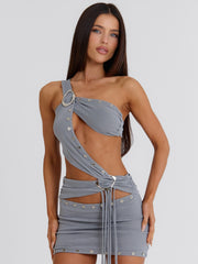 MOORENA MINI DRESS GREY