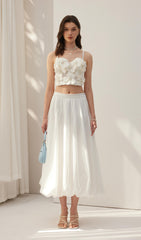 Pleated Midi Skirt