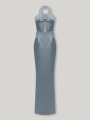 Bust Bow Cut-Out Strapless Dress
