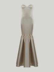 Satin Strapless Mermaid Gown