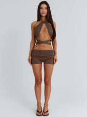 NEVVAEH SHORTS BROWN