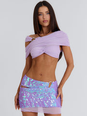 ROSALEE CROP TOP PURPLE