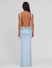 Spaghetti Strap Backless Bodycon with Bow Detail Dress