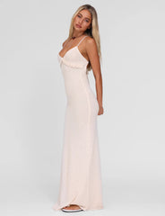 Spaghetti Strap Knit Vacation Dress with 3D Floral Bust Detail