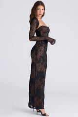 Bustier Strapless Lace Dress with Cropped Long-Sleeve Lace Mini Jacket Set